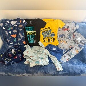 Assorted toddler boy pajamas 18m